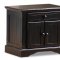 Satin White Finish Modern Nightstand With Two-Door Cabinet