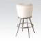 Sphaerio II Bar Table 72365 3Pc Set in Ivory PU by Acme