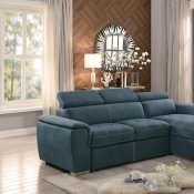 Ferriday Sectional Sofa 8228BU in Blue Fabric by Homelegance