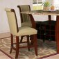 Honey Marble Top & Brown Base Modern 5Pc Dining Set w/Options