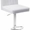 Joel Bar Stool 710 Set of 4 White Velvet Fabric by Meridian