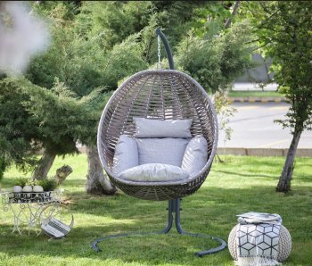 Rosso Outdoor Hanging Lounge Chair in Anthracite by Bellona [IKOUT-Rosso Anthracite]