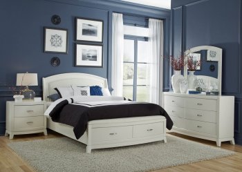 Avalon II Bedroom 5Pc Set 205-BR-QSB in White by Liberty [LFBS-205-BR Avalon II Storage]