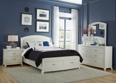 Avalon II Bedroom 5Pc Set 205-BR-QSB in White by Liberty