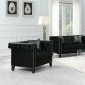 Reventlow Sofa 505817 in Black Velvet Fabric - Coaster w/Options