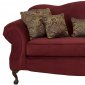 Red Berry Fabric Traditional Sofa & Loveseat Set, Optional Chair