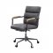 Halcyon Office Chair 93242 in Gray Top Grain Leather by Acme