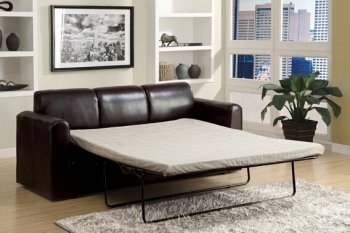 15270 Costa Sofa Espresso Vinyl w/Queen Sleeper by Acme [AMS-15270 Costa]