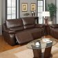 U1027 Reclining Sofa Brown Bonded Leather - Global Furniture USA