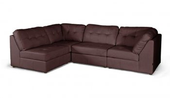 Warren Sectional Sofa Brown Bonded Leather - Wholesale Interiors [WISS-Warren Brown]