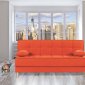 Smart Fit Sofa Bed in Orange Fabric by Casamode