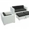 Malibu 5Pc Patio Sofa Set by Modway w/White Base & Options