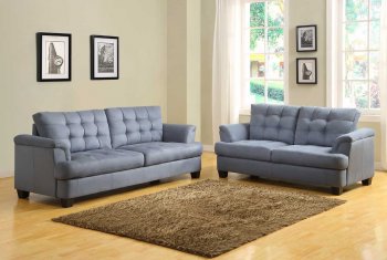 St. Charles 9736 Sofa - Homelegance - Blue Grey Fabric w/Options [HES-9736 St. Charles]