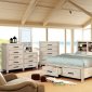 Strasburg Bedroom CM7384 in Wire-Brushed White w/Options