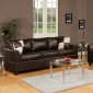 Espresso Bonded Leather Contemporary 2Pc Living Room Set