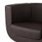 Bliss Swivel Chair in Chocolate Leatherette by Whiteline Imports