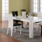 White Gloss Finish Modern Dining Table w/Optional Side Chairs