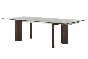 Torino Extendable Dining Table by Casabianca w/Walnut Legs [CBDS-Torino Walnut]