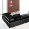 Disco Sectional Sofa Black Leather w/Adjustable Back by VIG