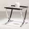 Set of Glass Top Contemporary Coffee & End Tables W/Chrome Legs