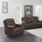 Flamenco Motion Sofa 610201 in Brown by Coaster w/Options