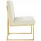 Privy Dining Chair Set of 2 in Ivory Velvet by Modway