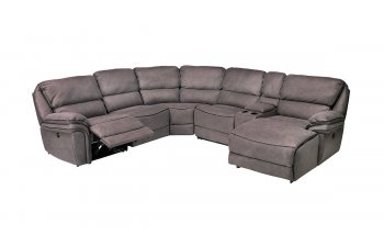 Fabian Power Motion Sectional Sofa 6Pc in Gray Fabric [MSSS-Fabian Gray]