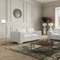 Vanity Sofa in White Leather by J&M w/Optional Loveseat