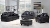 Ferrara Sofa 655 in Black Bonded Leather w/Optional Items