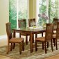 Oak Finish Modern Dining Table w/Optional Server & Chairs