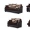 Illinois Sofa Bed in Brown Fabric & Dark Vinyl w/Options