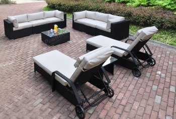 429 Outdoor Patio 10Pc Sectional Sofa Set by Poundex w/Options [PXOUT-429]