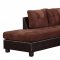 G906B Sectional Sofa w/Ottoman in Chocolate Fabric by Glory