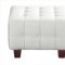 White Leather Modern Living Room Furniture With Tufted Seats