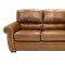 Hazelnut Full Leather Classic Living Room Sofa & Loveseat Set