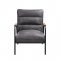 Nignu Accent Chair 59950 in Gray Top Grain Leather by Acme