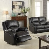 Zuriel Motion Sofa 52285 in Black PU by Acme w/Options