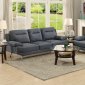 F7929 Sofa & Loveseat Set in Blue Grey Fabric by Boss