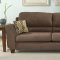 Milk Chocolate Microfiber Modern Living Room w/Soft Back Pillows