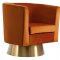 Bellagio Set of 2 Accent Chairs 581 in Cognac Velvet by Meridian