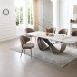 9305 Dining Table Marble & Bronze by ESF w/Optional 1442 Chairs