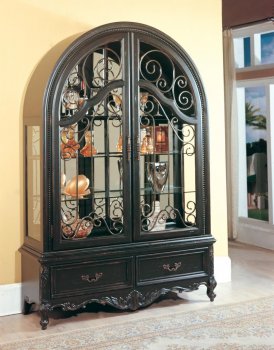 Vintage Burnished Black Grand Manor Palazzo Collector's Cabinet [PHCR-PALAZZO]