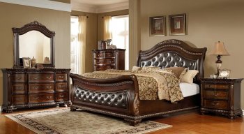 B720 Bedroom Set 5Pc in Brown by FDF [FDBS-B720]