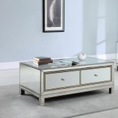 724178 Coffee Table in Mirror by Coaster w/Optional End Tables