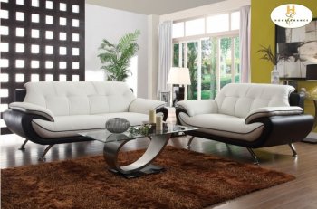 9629 Elroy Sofa in Black & White by Homelegance w/Options [HES-9629 Elroy]