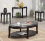 Cappuccino Finish Modern 3Pc Coffee Table Set w/Options