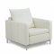 Linea Sofa & Loveseat Set in White Leather by Whiteline