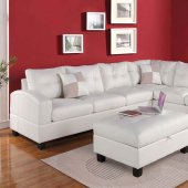 51175 Kiva Sectional Sofa in White Bonded Leather by Acme