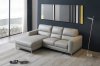 Crosby Sectional Sofa in Smoke Leather by Beverly Hills