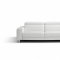 Augusto Power Reclining Sofa in White Leather by Whiteline